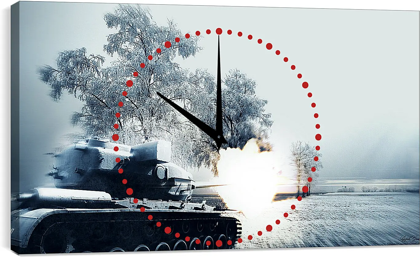 Часы картина - World Of Tanks