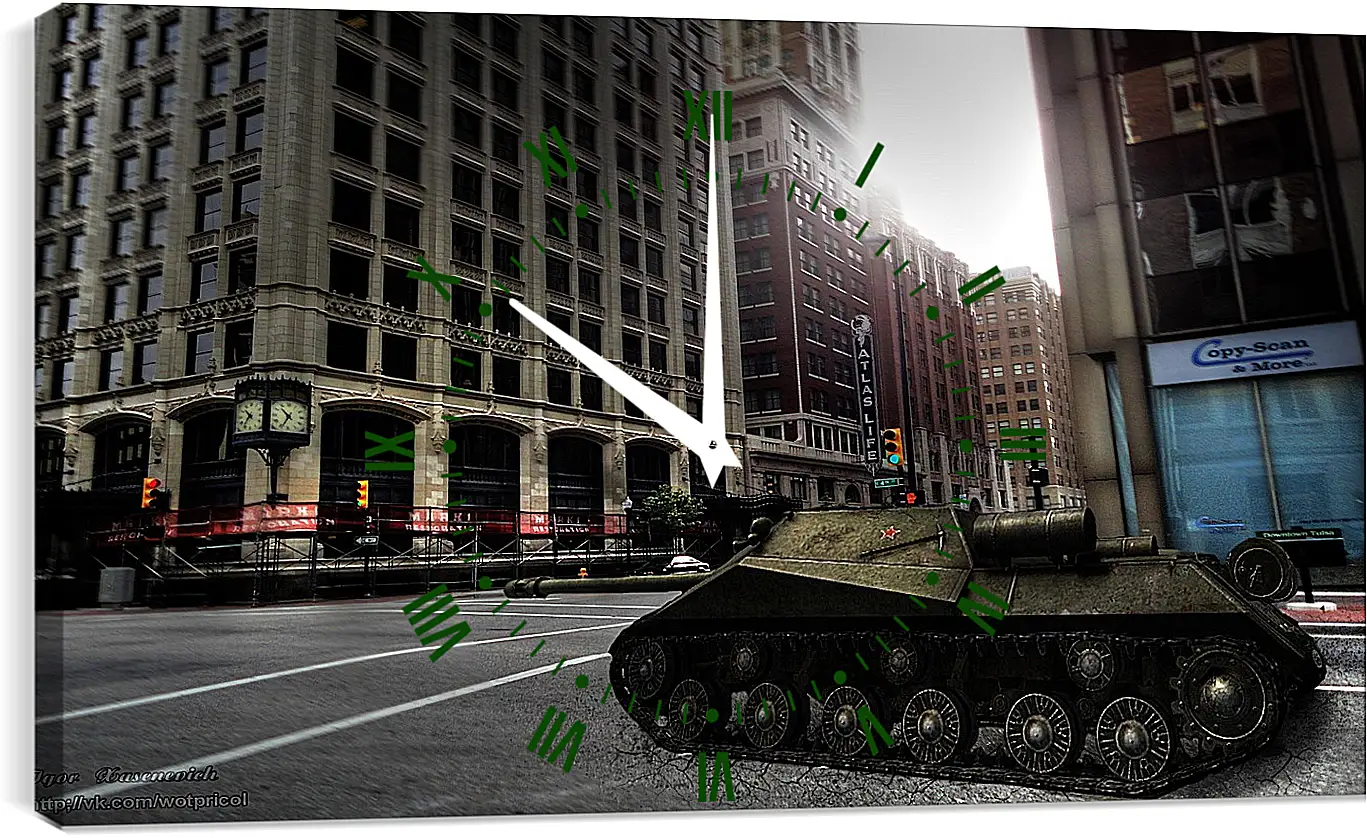 Часы картина - World Of Tanks