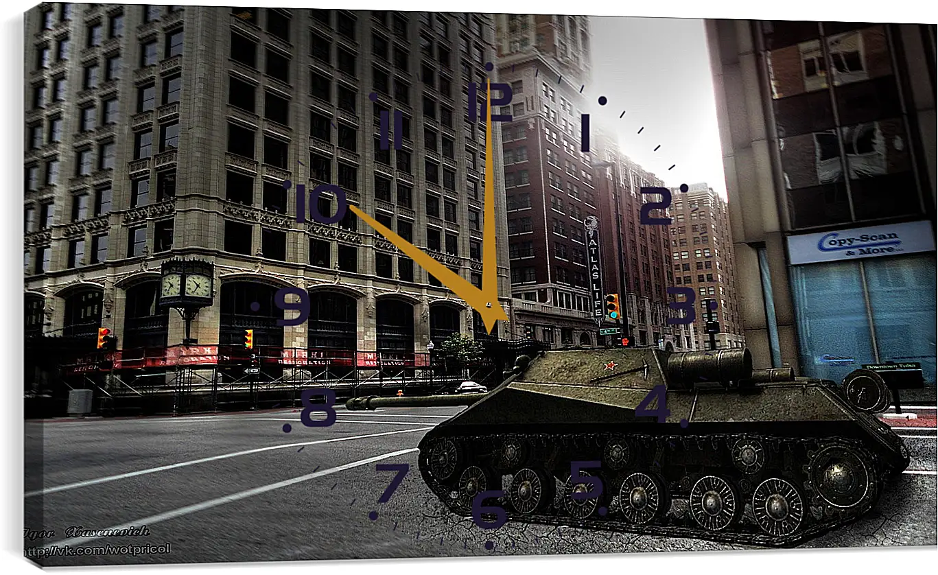 Часы картина - World Of Tanks