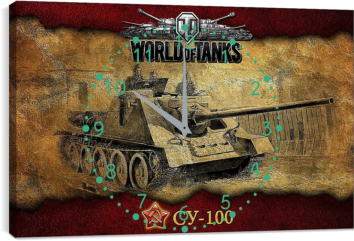 Часы картина - World Of Tanks