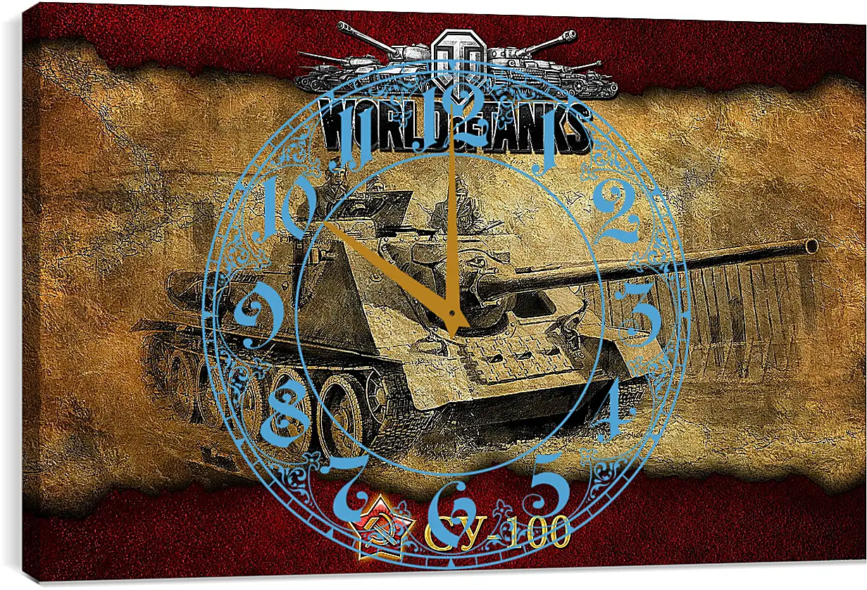 Часы картина - World Of Tanks