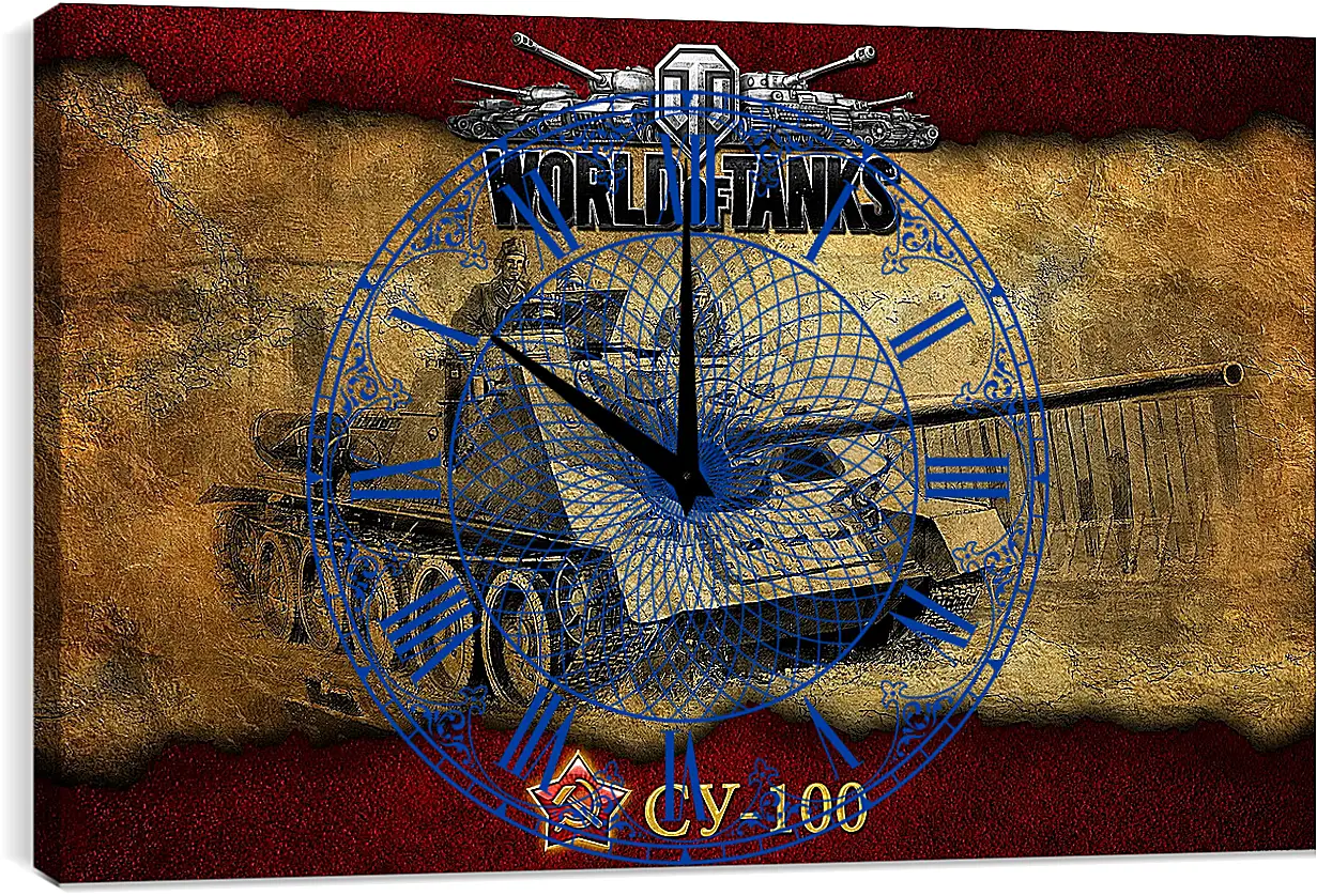 Часы картина - World Of Tanks