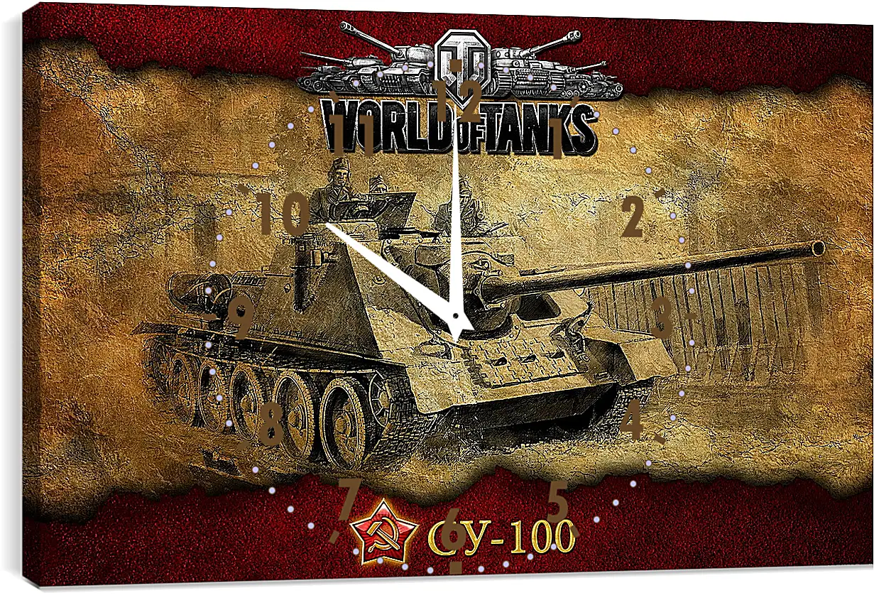 Часы картина - World Of Tanks