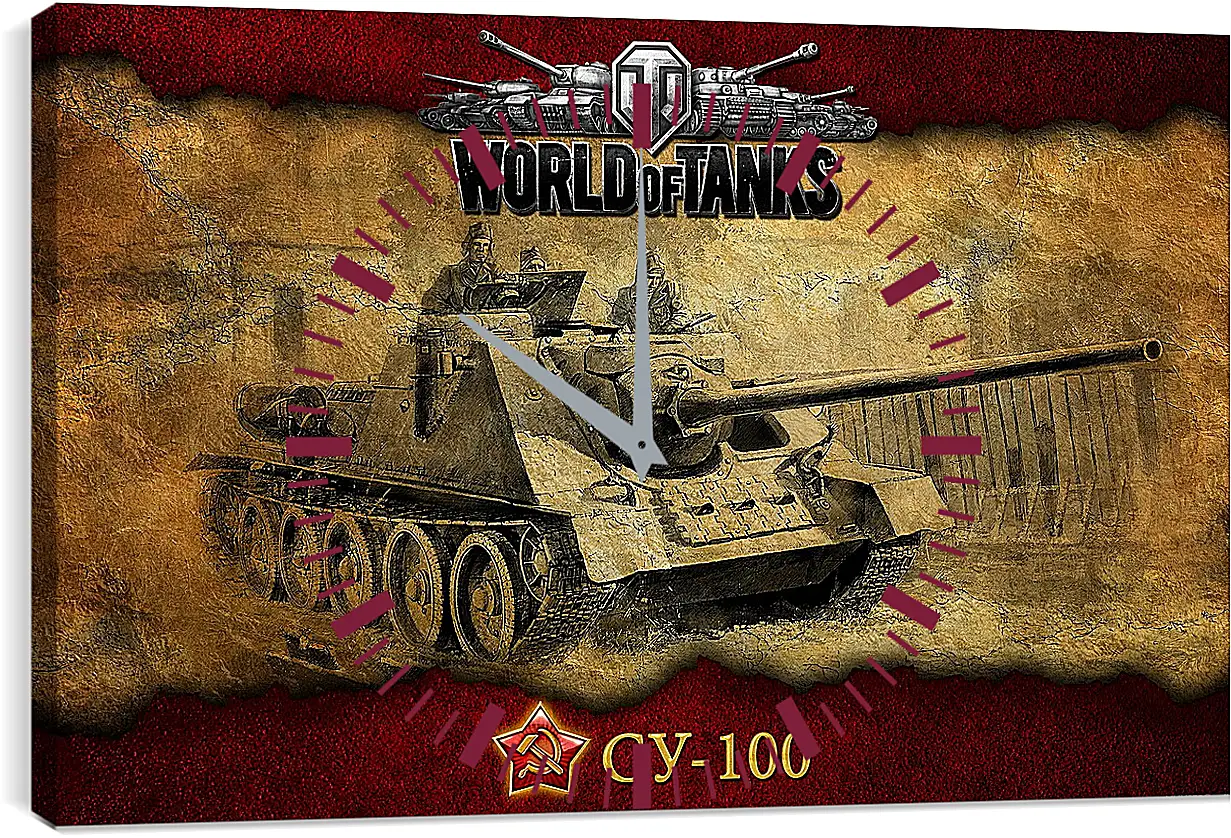 Часы картина - World Of Tanks