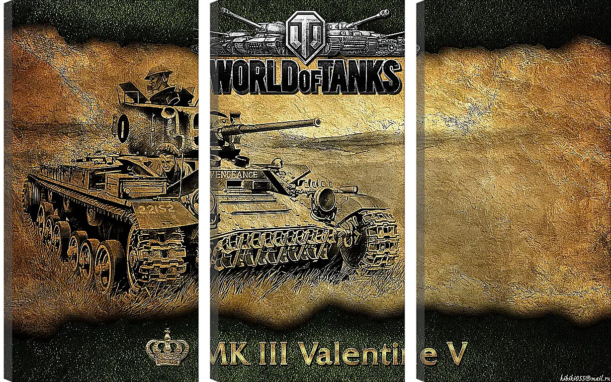 Модульная картина - World Of Tanks