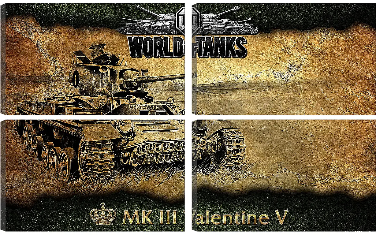 Модульная картина - World Of Tanks