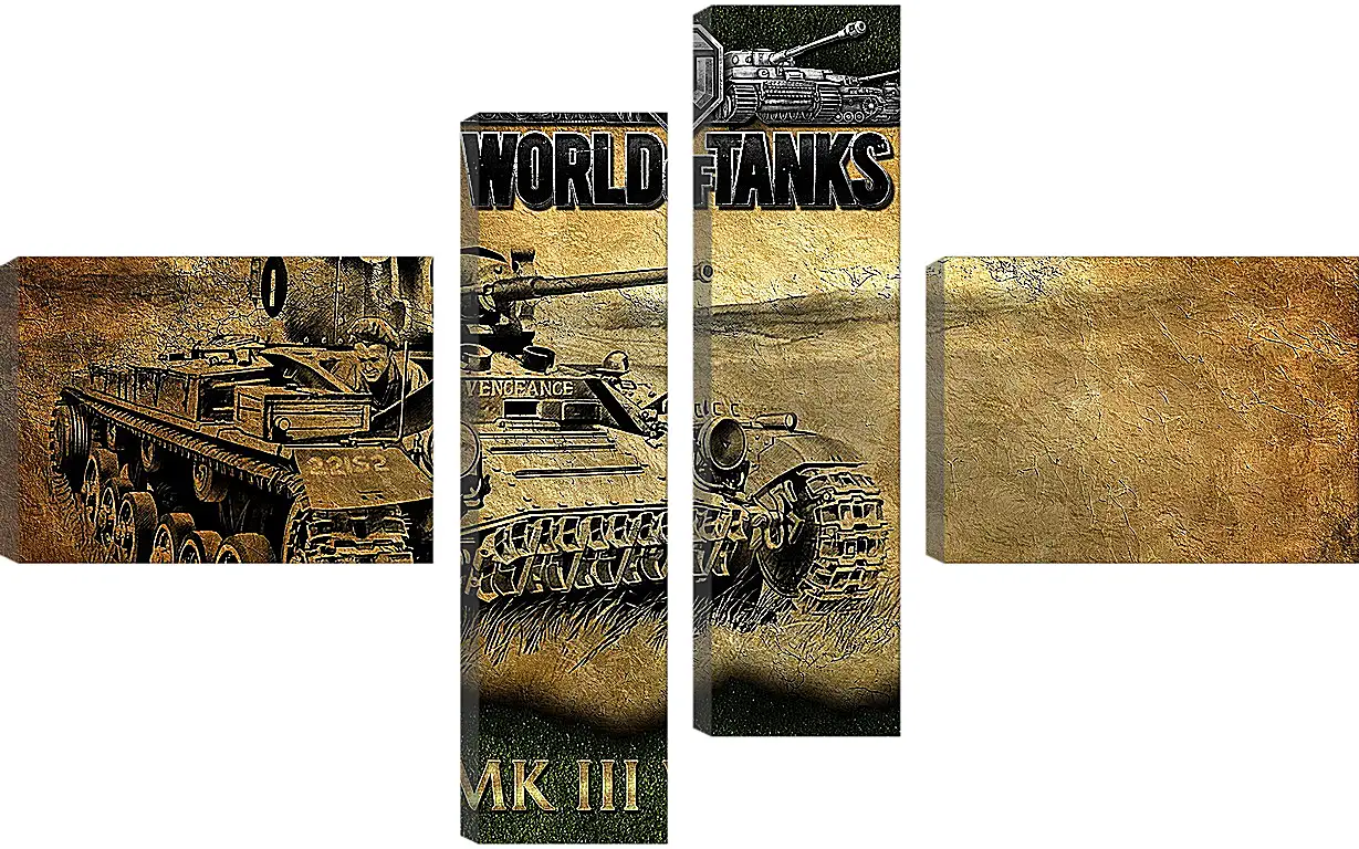 Модульная картина - World Of Tanks