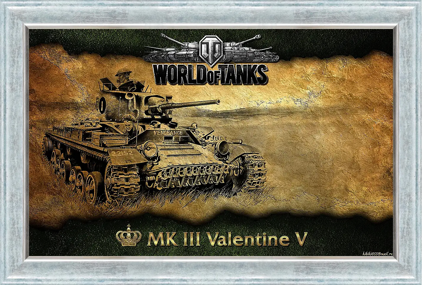 Картина в раме - World Of Tanks