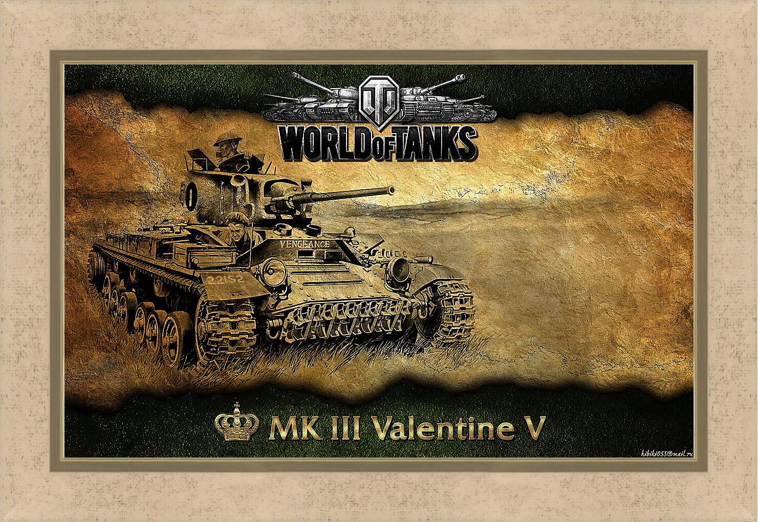 Картина в раме - World Of Tanks