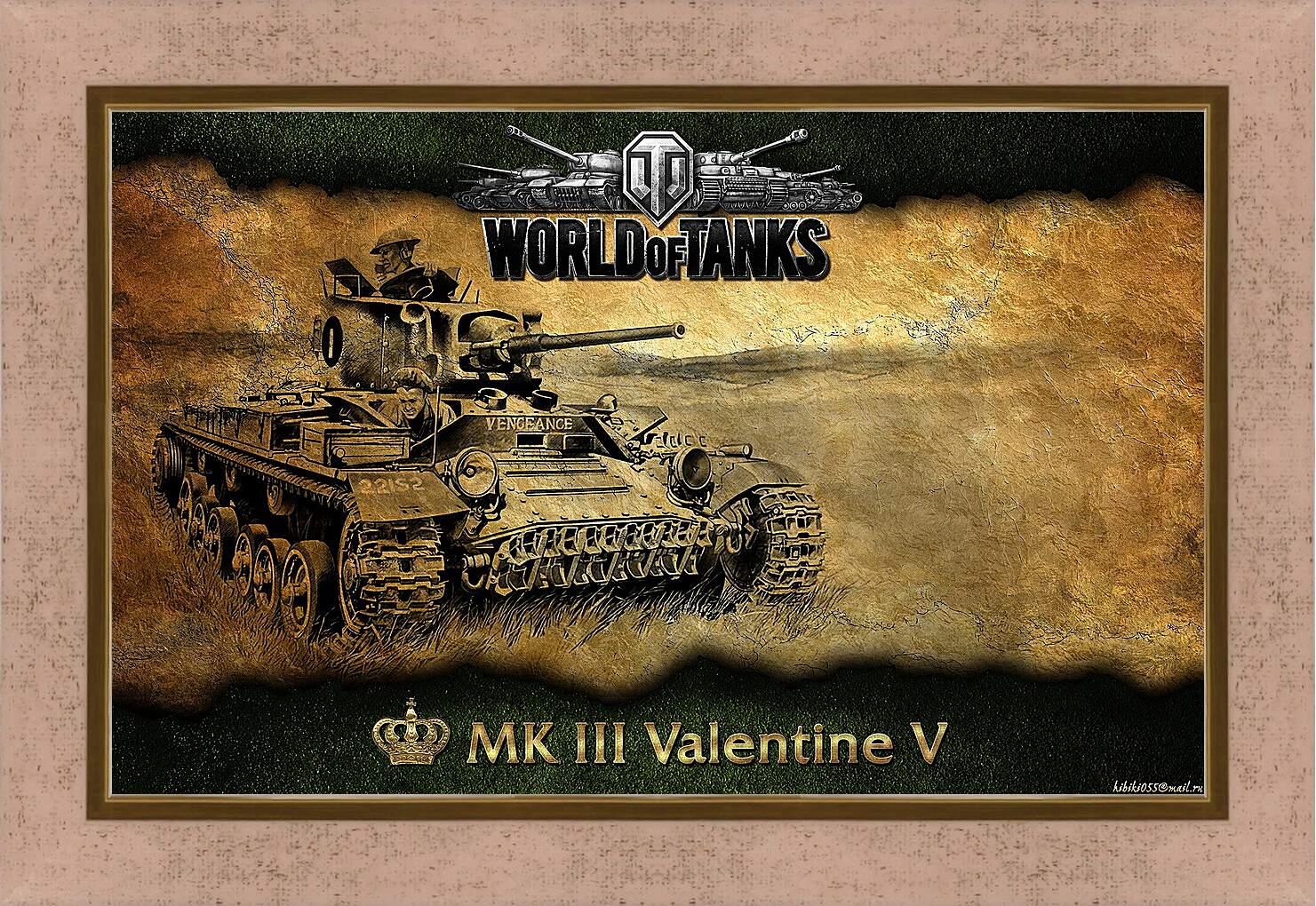 Картина в раме - World Of Tanks