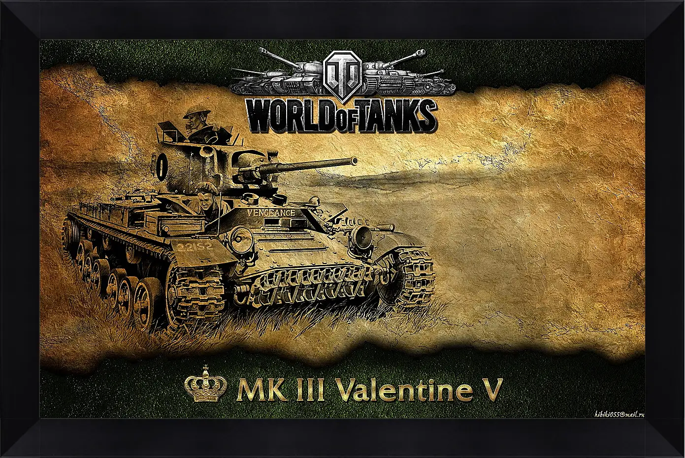 Картина в раме - World Of Tanks