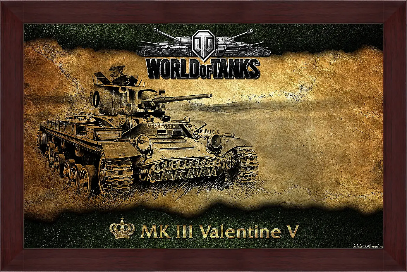 Картина в раме - World Of Tanks