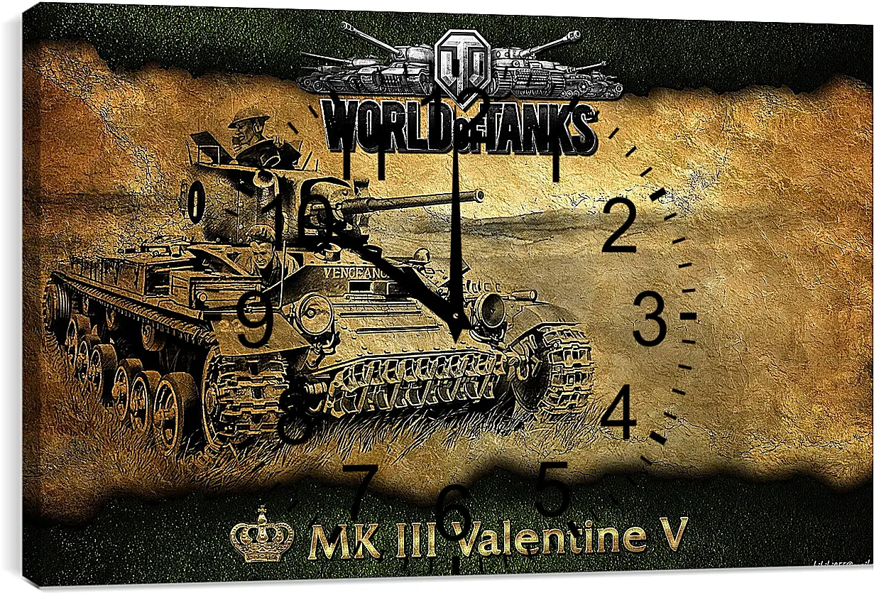 Часы картина - World Of Tanks