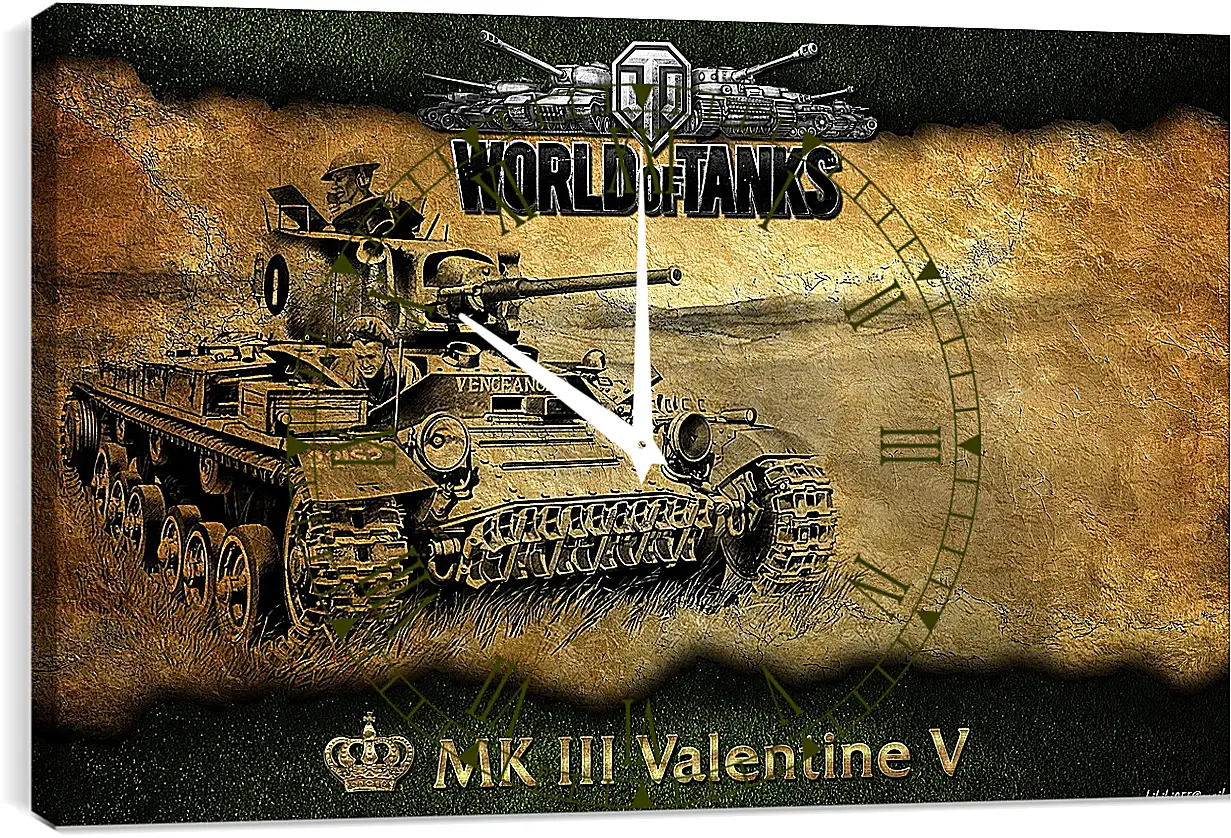 Часы картина - World Of Tanks