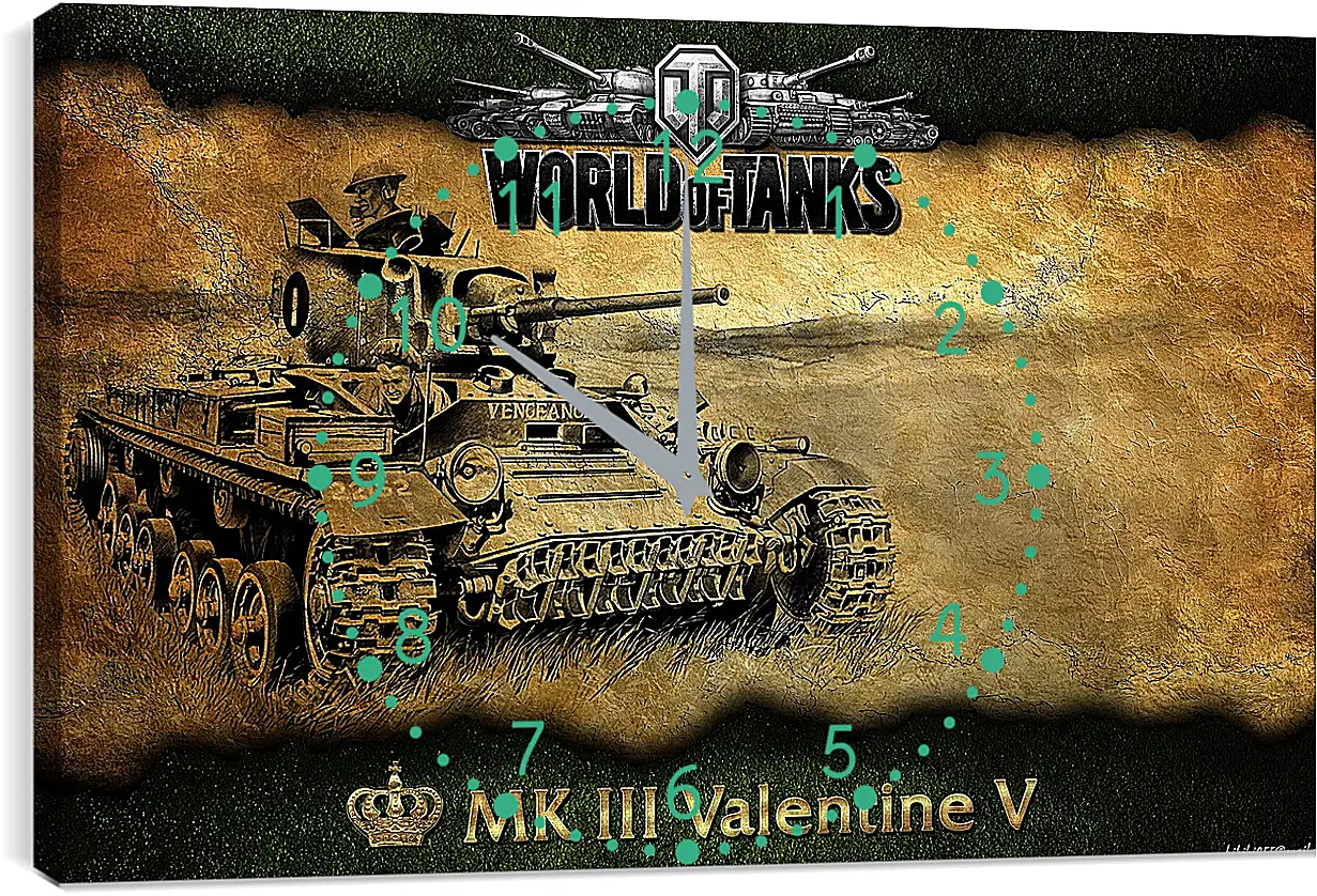 Часы картина - World Of Tanks