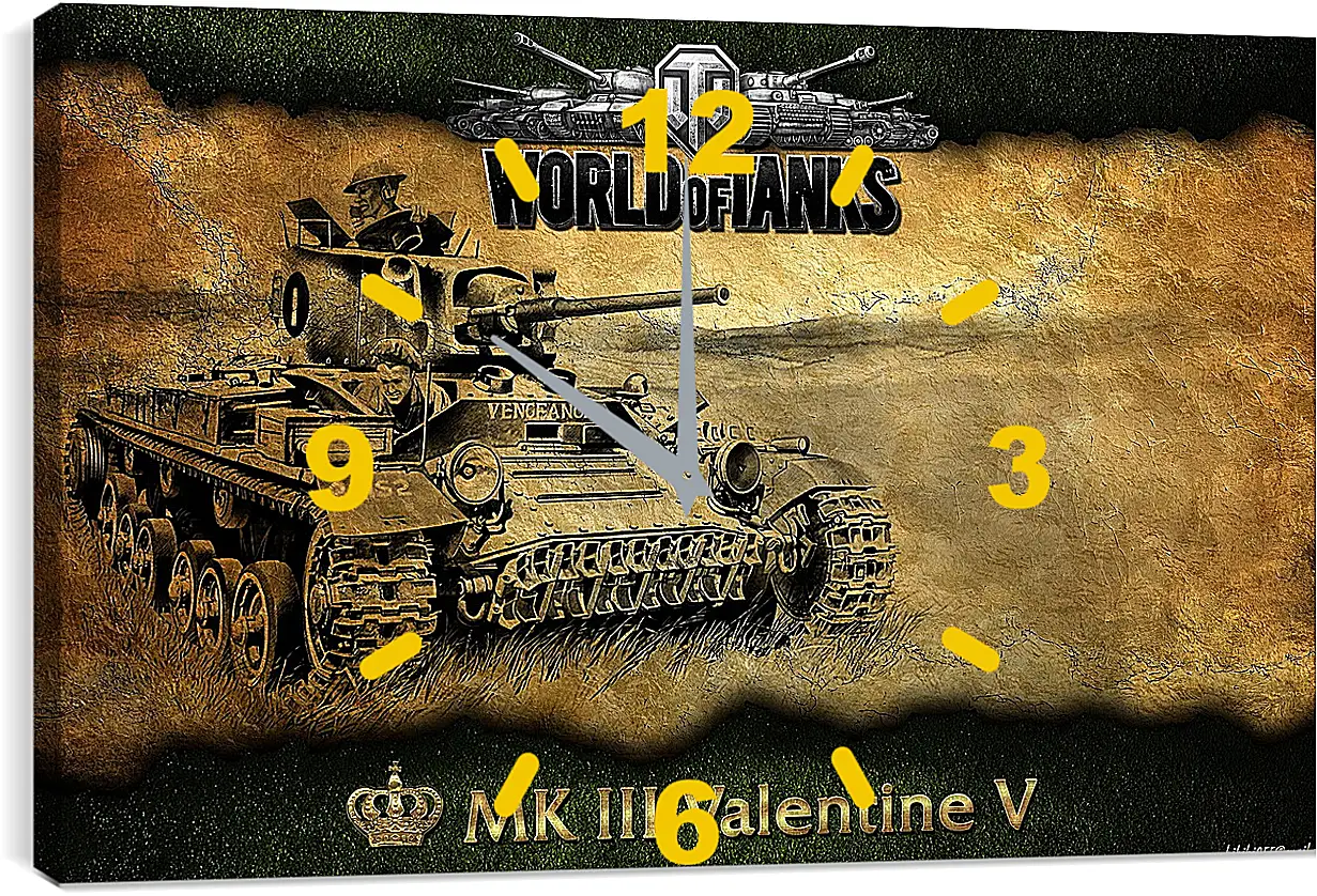 Часы картина - World Of Tanks