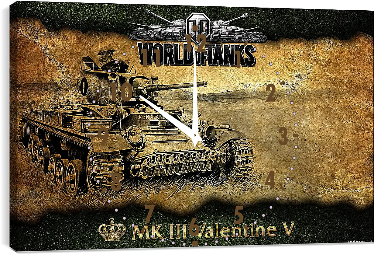 Часы картина - World Of Tanks