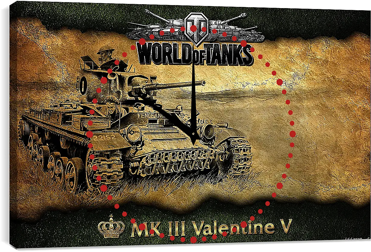 Часы картина - World Of Tanks