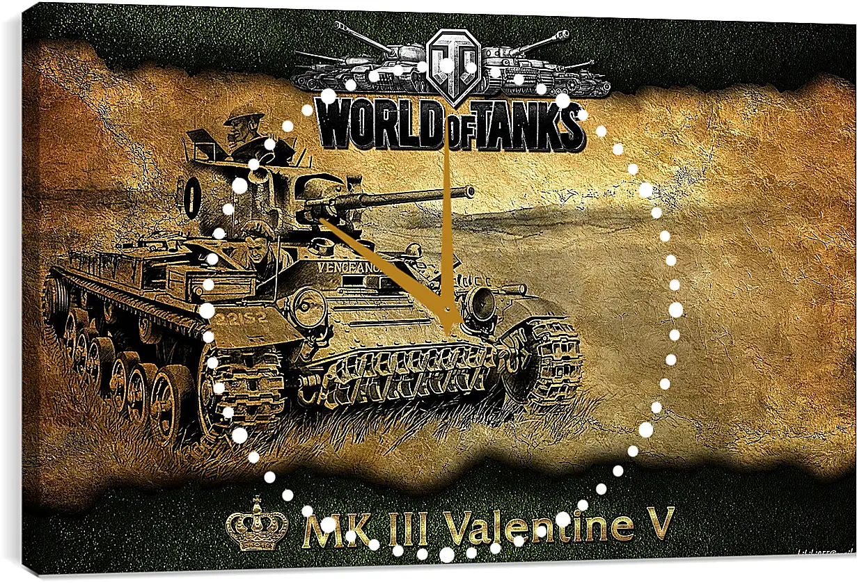 Часы картина - World Of Tanks