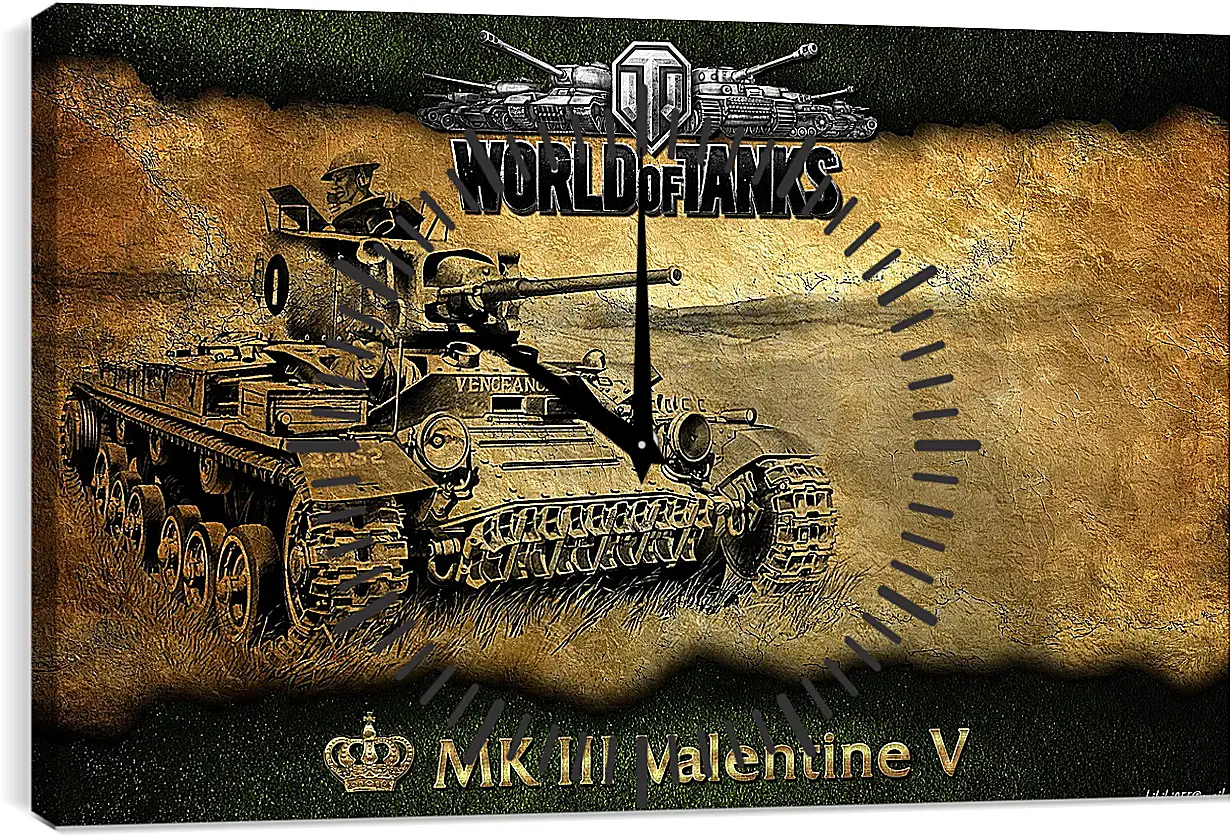 Часы картина - World Of Tanks