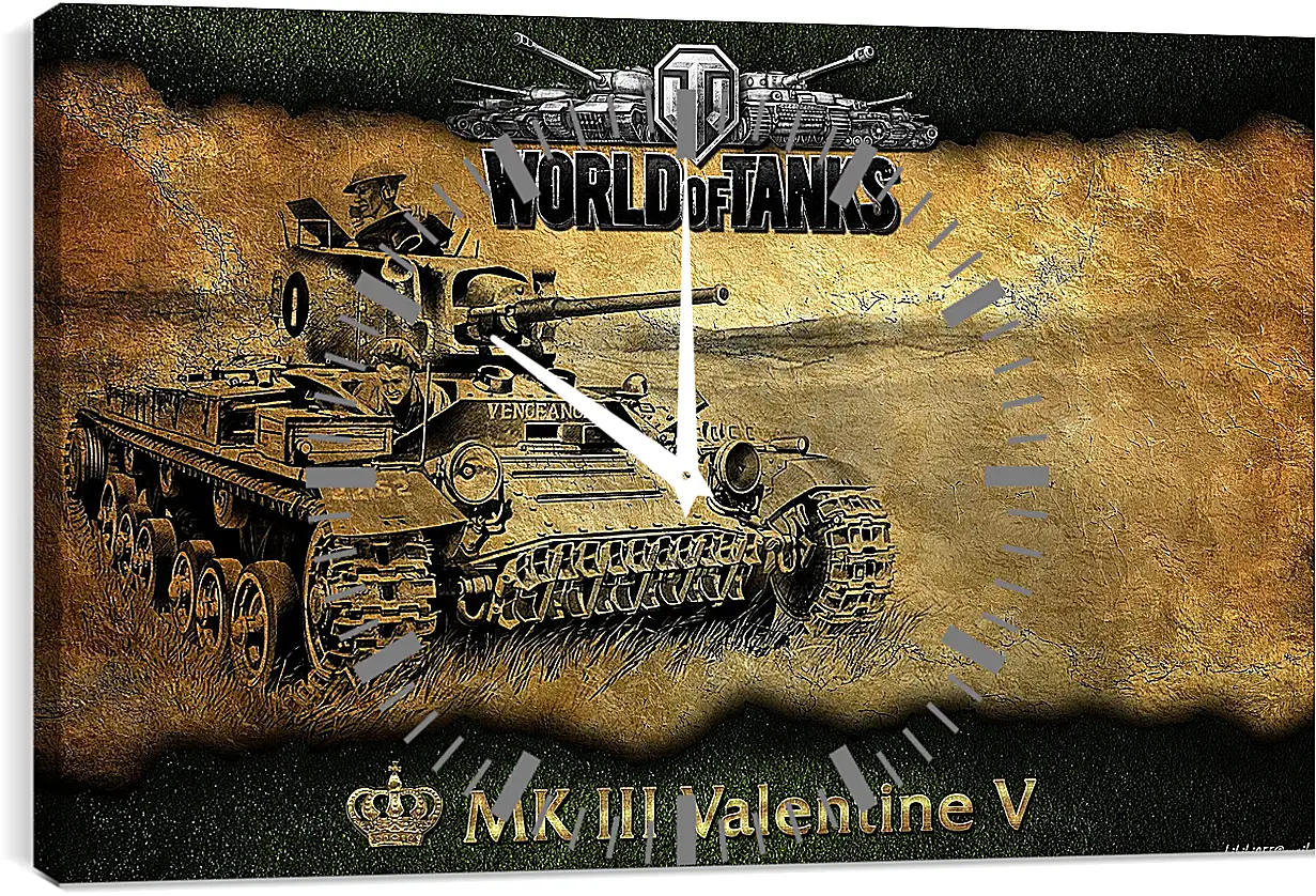 Часы картина - World Of Tanks