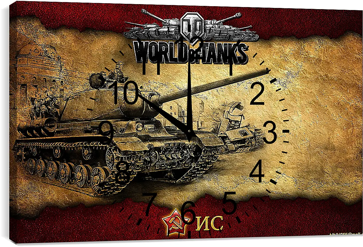 Часы картина - World Of Tanks