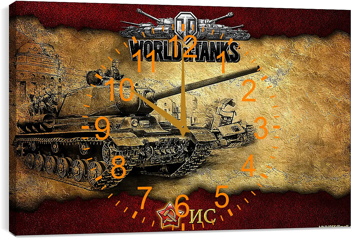 Часы картина - World Of Tanks