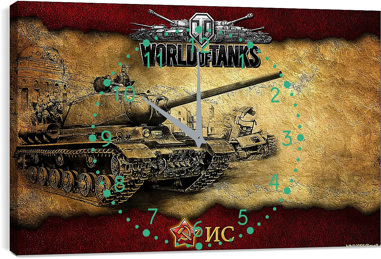 Часы картина - World Of Tanks