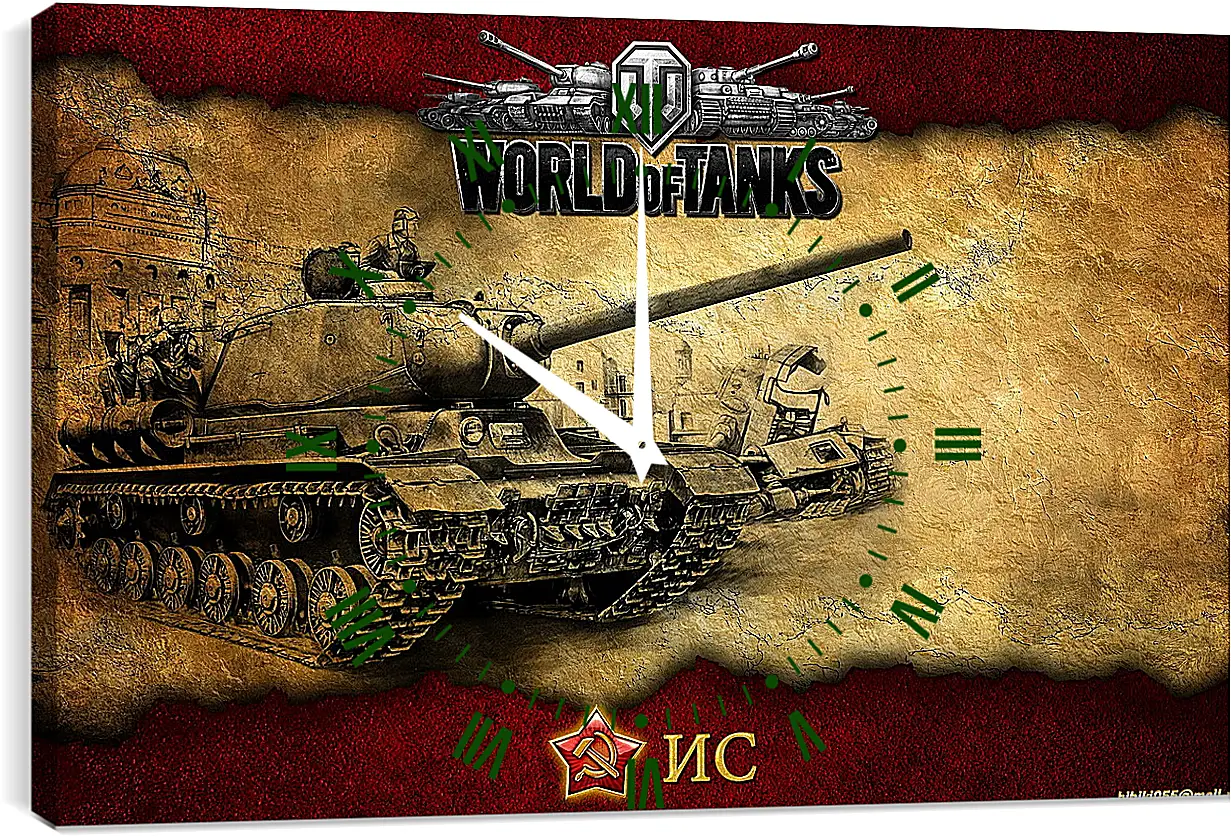 Часы картина - World Of Tanks