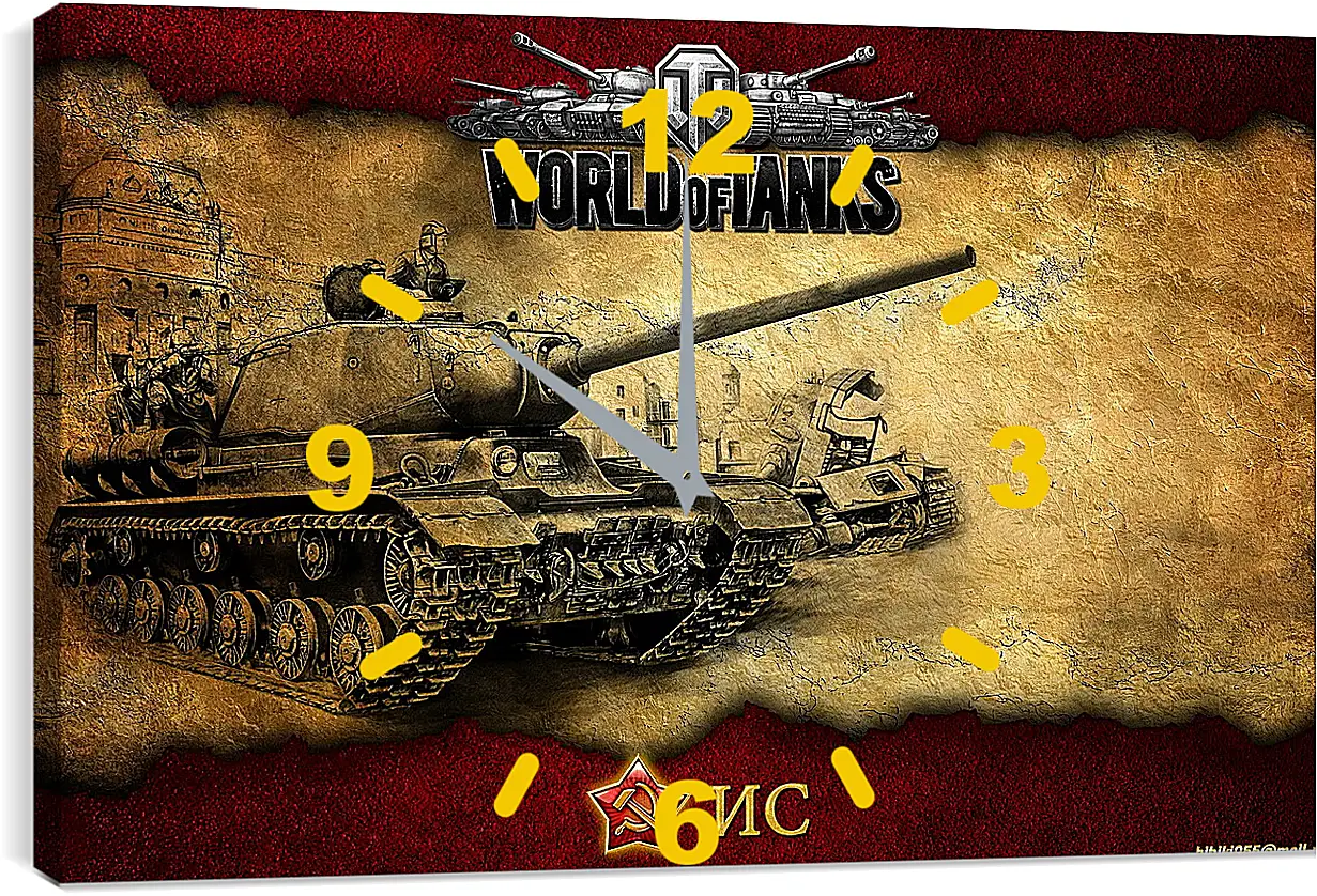 Часы картина - World Of Tanks