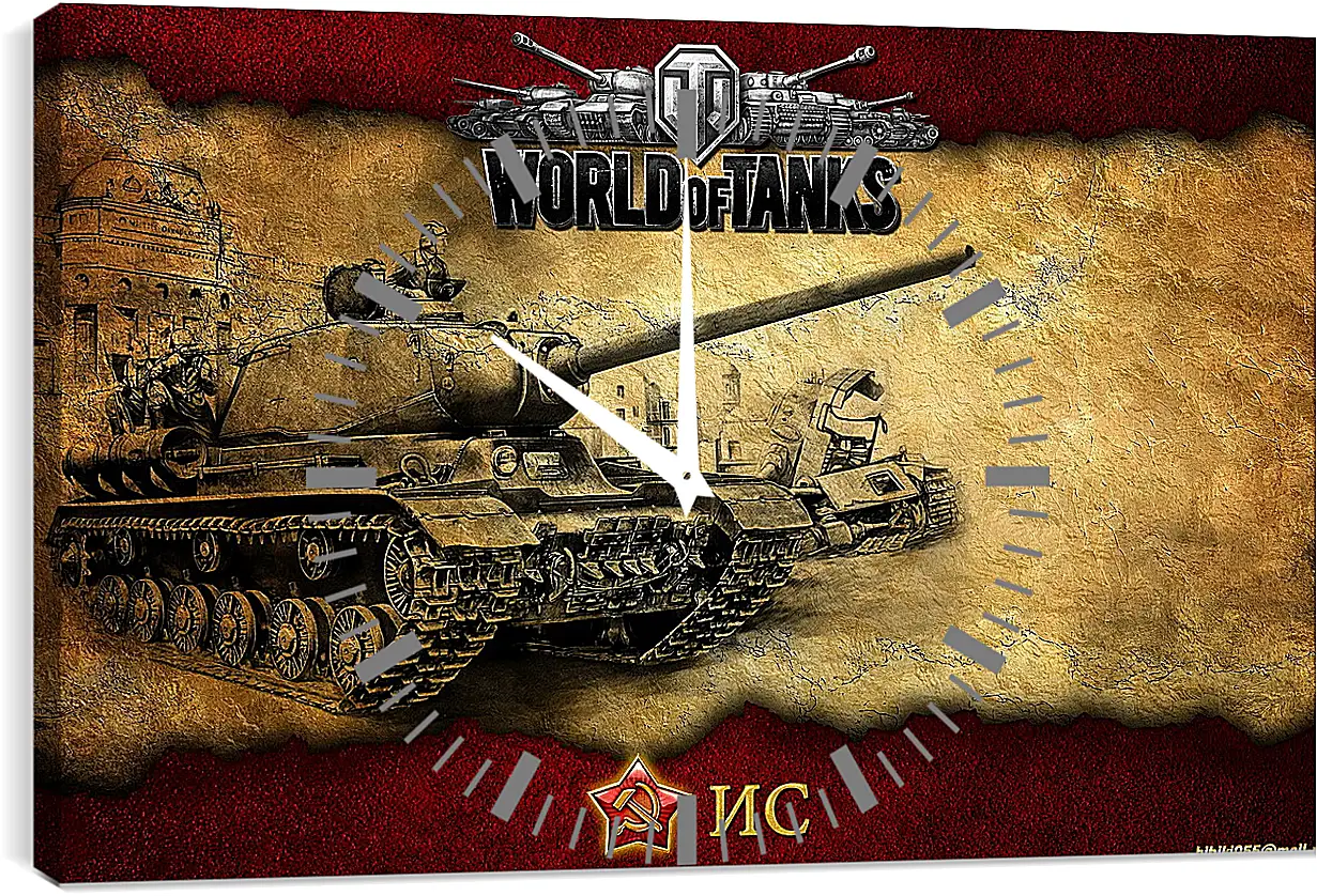 Часы картина - World Of Tanks