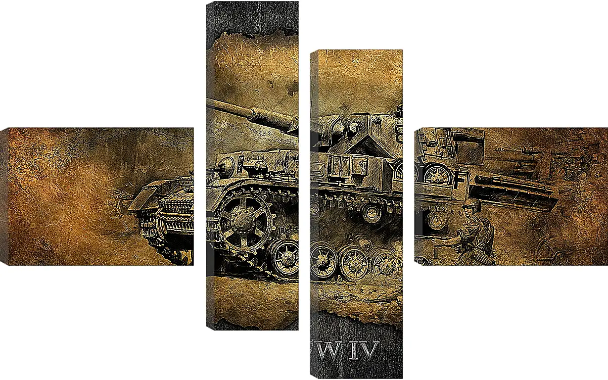 Модульная картина - World Of Tanks