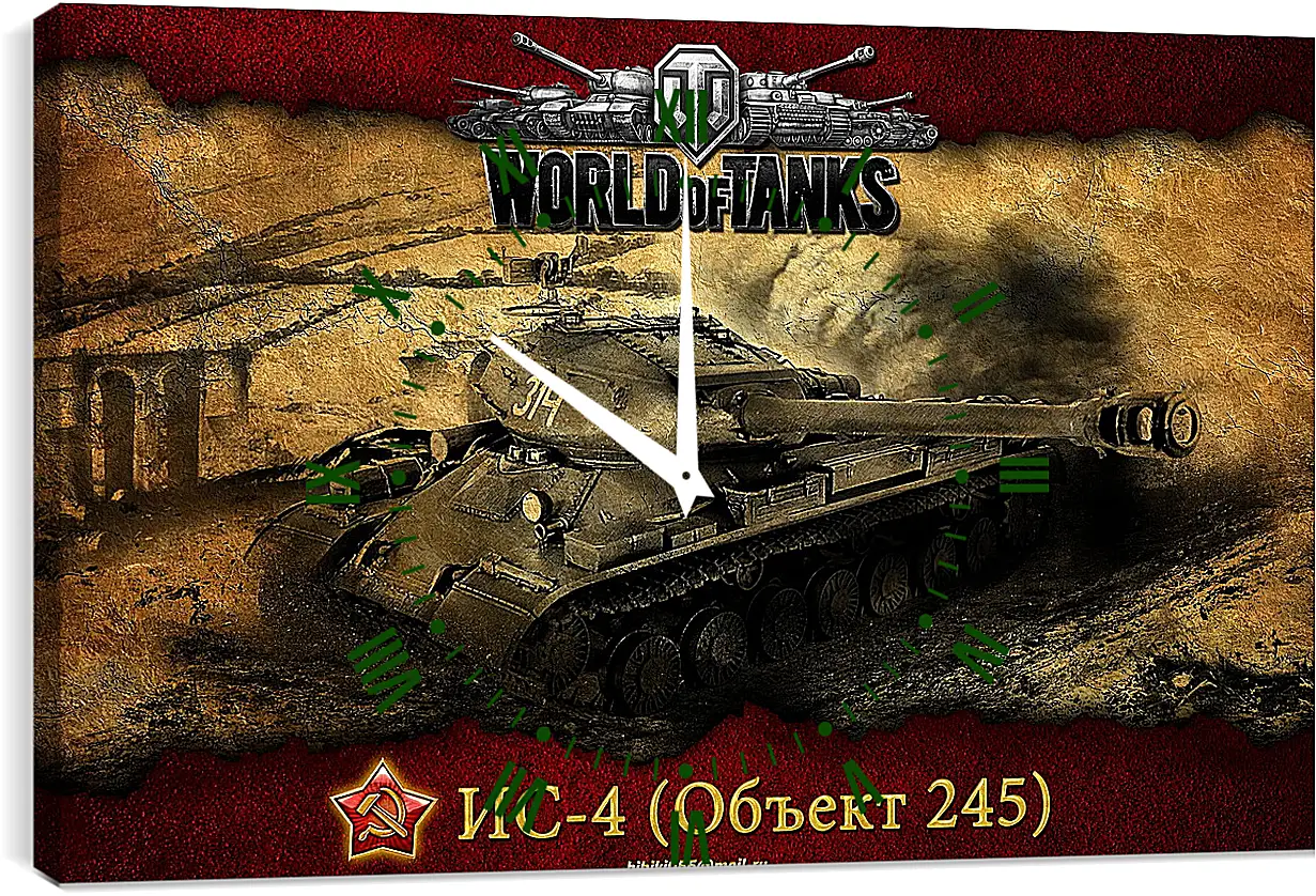 Часы картина - World Of Tanks