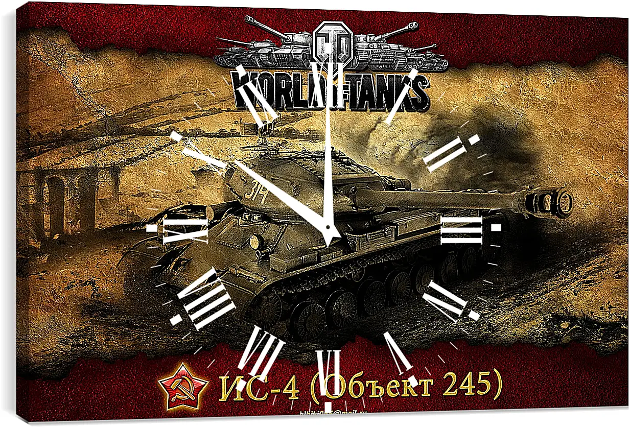 Часы картина - World Of Tanks