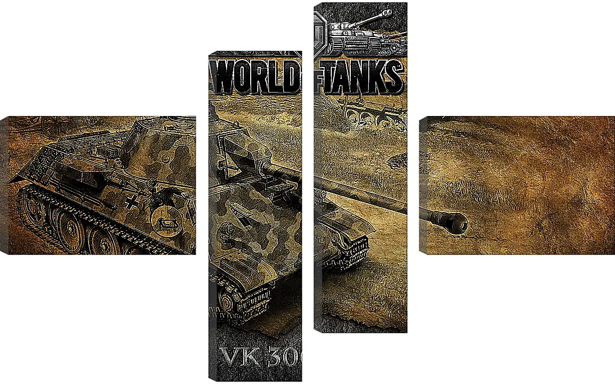 Модульная картина - World Of Tanks