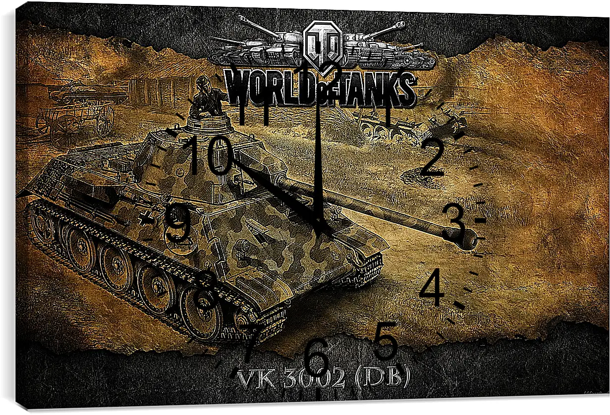 Часы картина - World Of Tanks