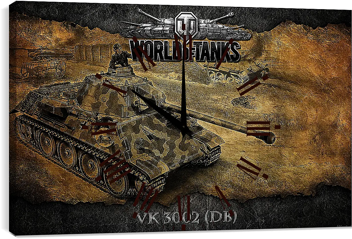 Часы картина - World Of Tanks