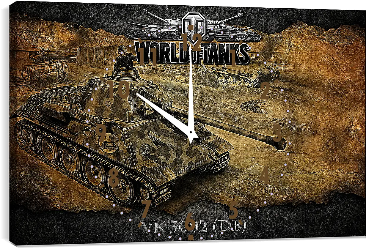 Часы картина - World Of Tanks
