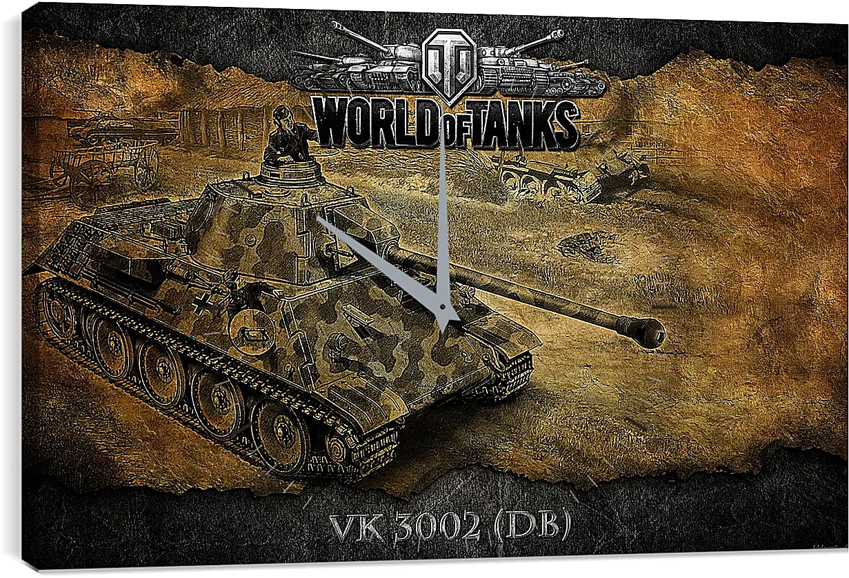 Часы картина - World Of Tanks