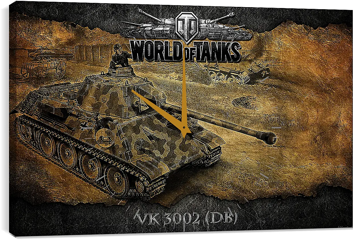 Часы картина - World Of Tanks