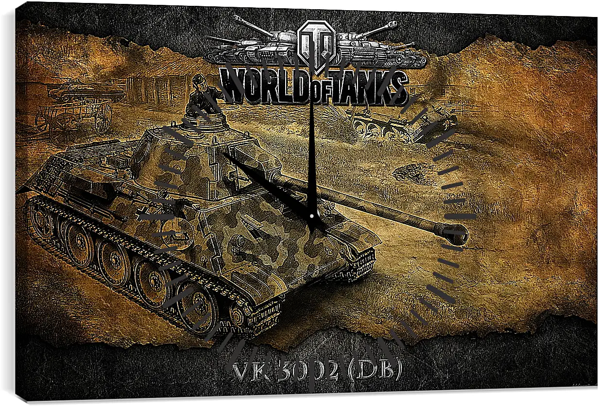 Часы картина - World Of Tanks