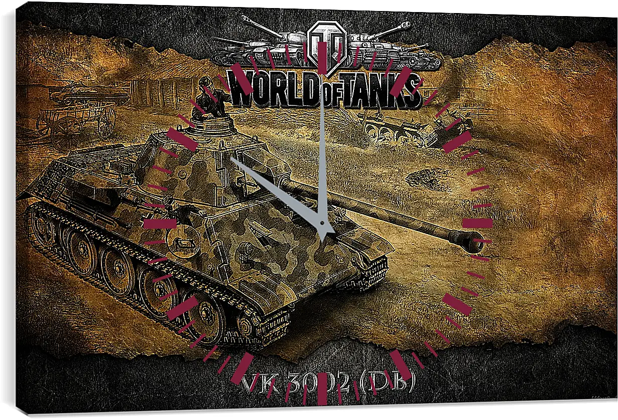 Часы картина - World Of Tanks