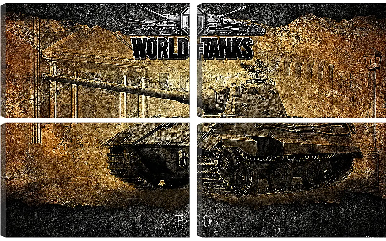 Модульная картина - World Of Tanks