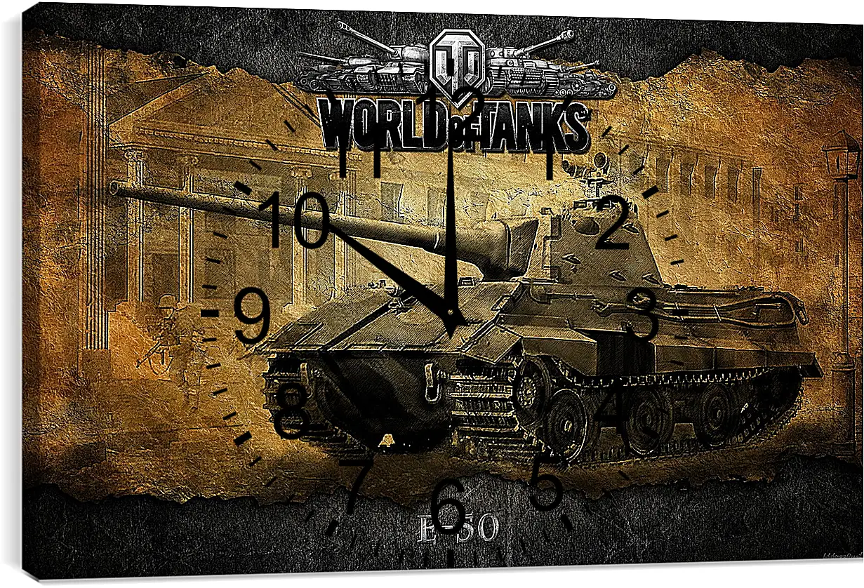 Часы картина - World Of Tanks