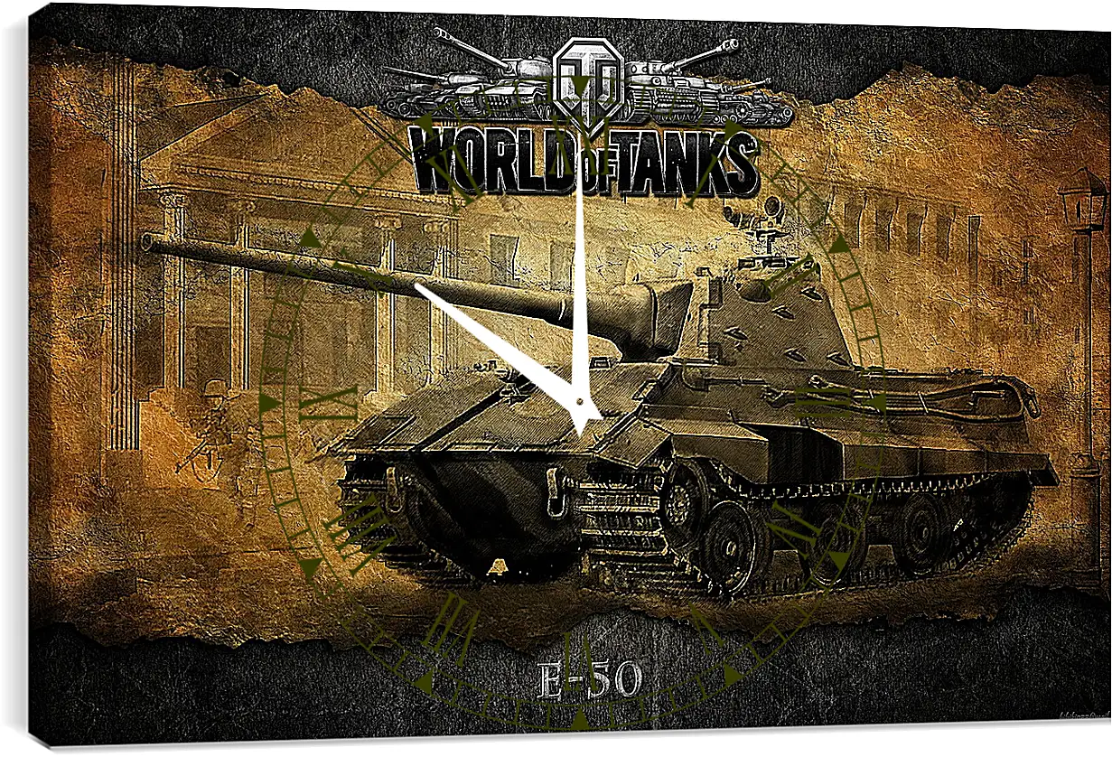 Часы картина - World Of Tanks