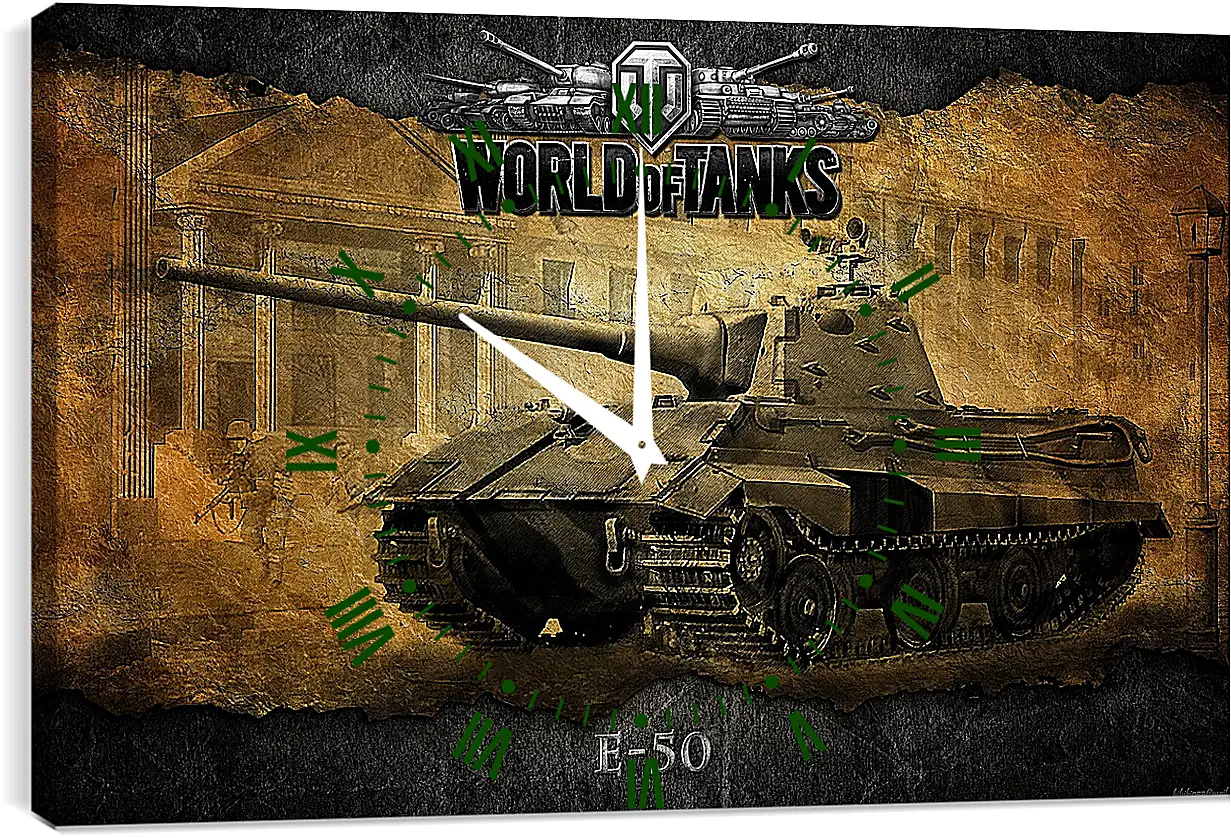 Часы картина - World Of Tanks