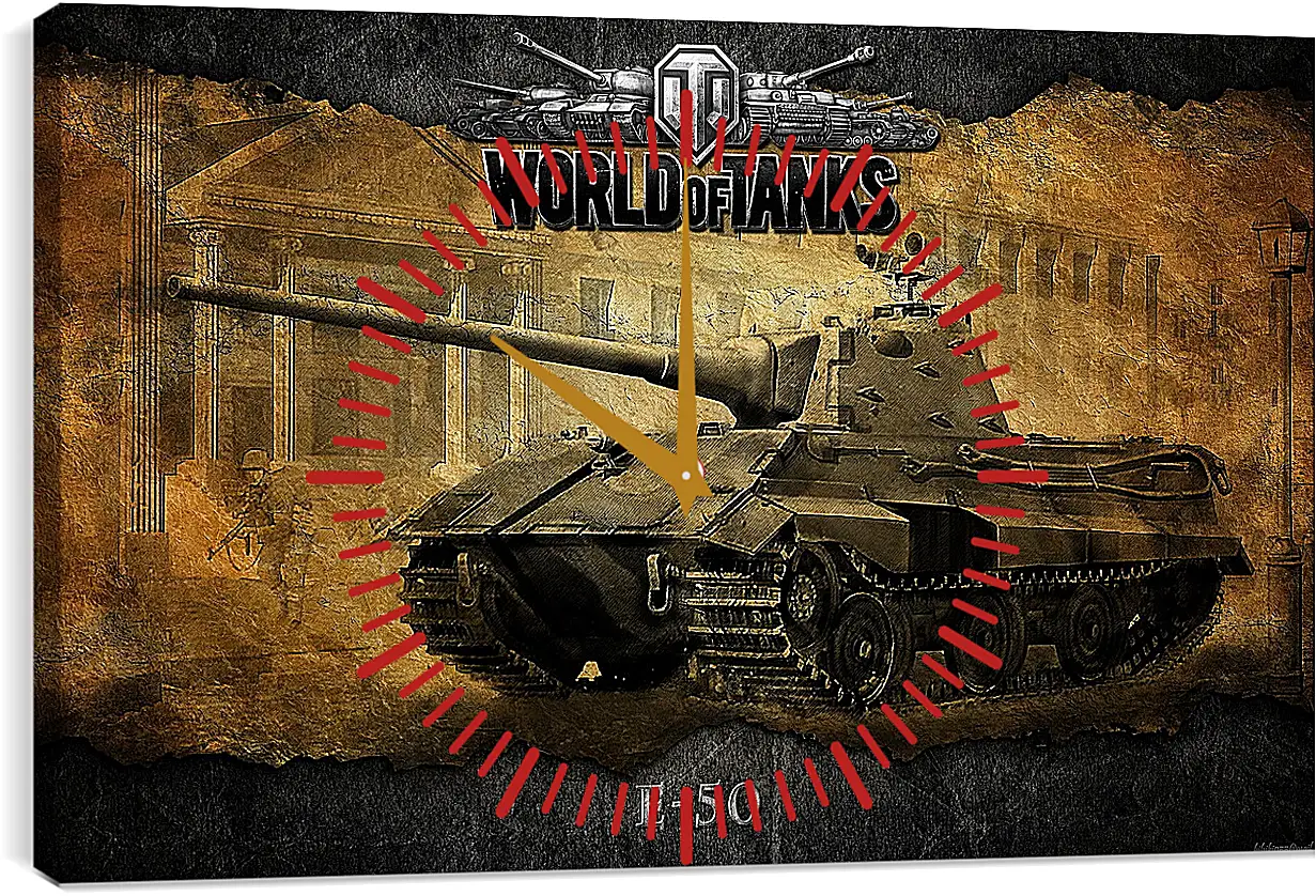 Часы картина - World Of Tanks