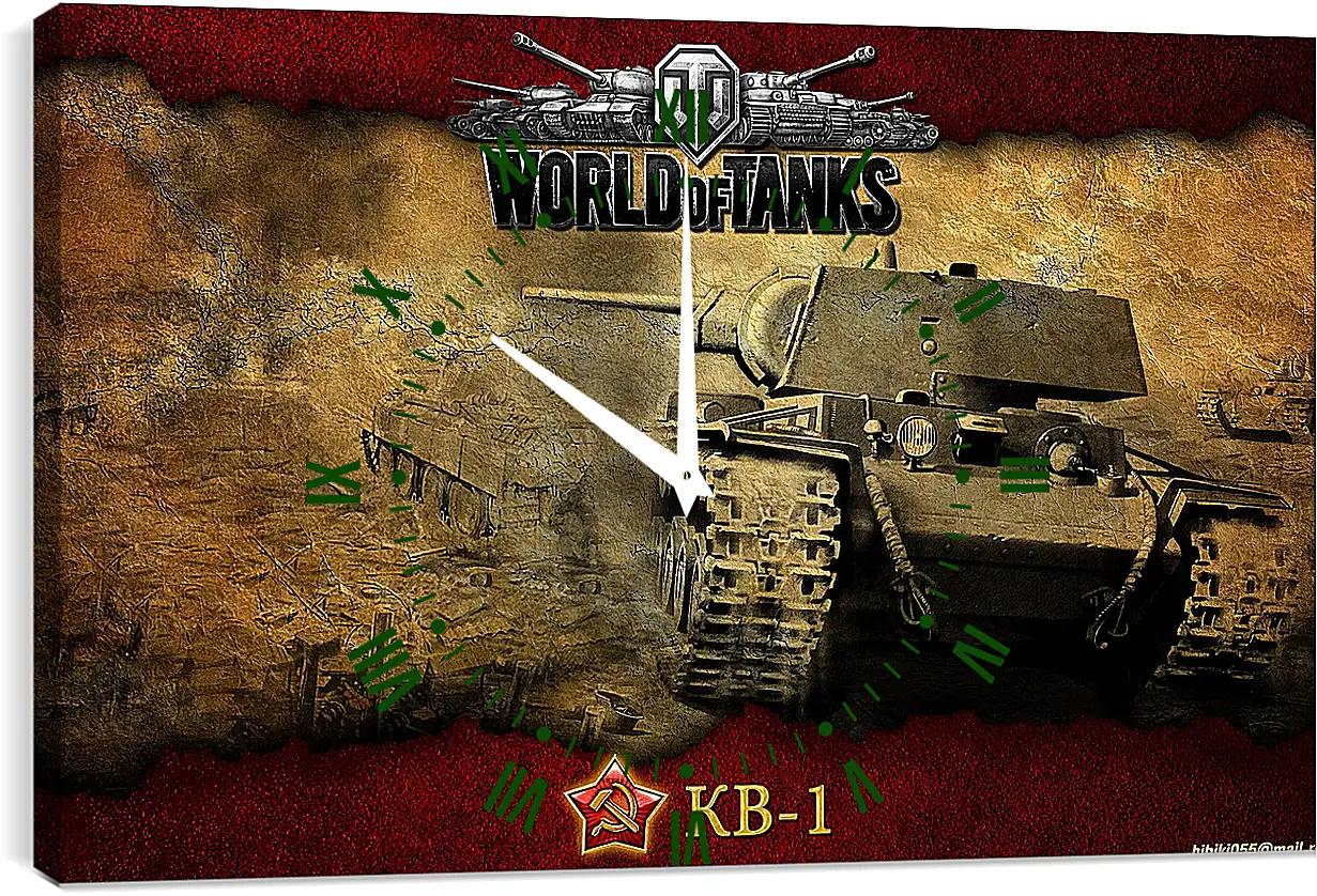 Часы картина - World Of Tanks