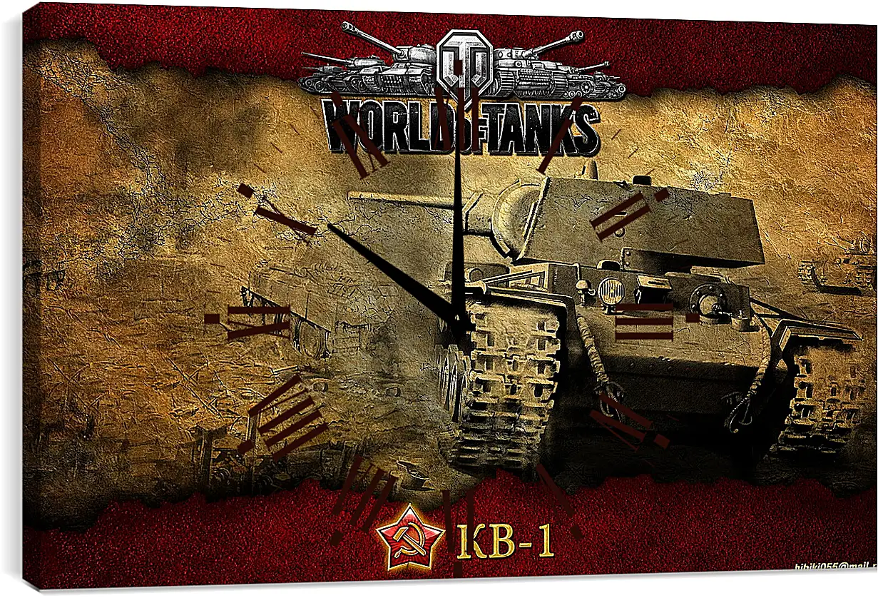 Часы картина - World Of Tanks