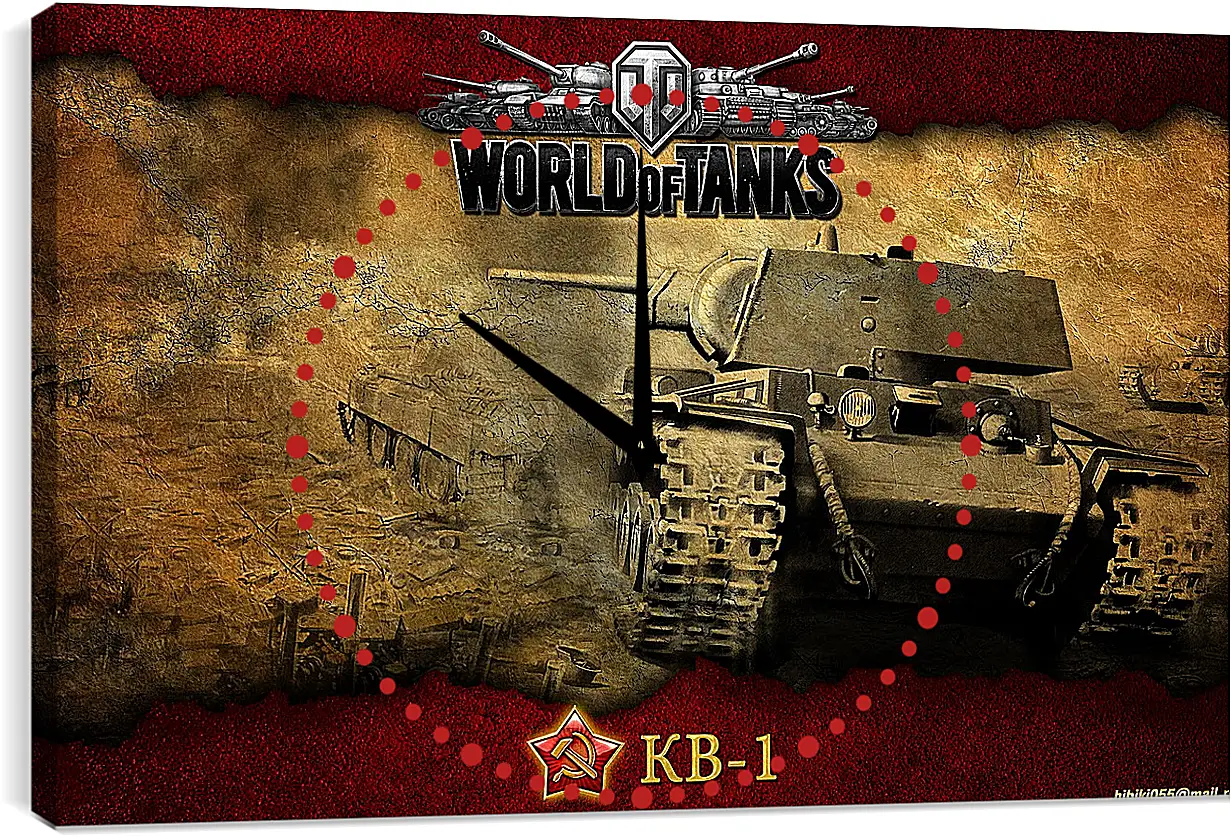 Часы картина - World Of Tanks